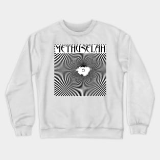 Meshuggah Album Cover Parody Methuselah Metal Logo Crewneck Sweatshirt